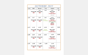Le programme du mois